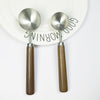 304 Stainless Steel Coffee Scoop with Wooden Handle