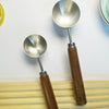 304 Stainless Steel Coffee Scoop with Wooden Handle