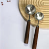 304 Stainless Steel Coffee Scoop with Wooden Handle