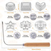 10-Piece Stainless Steel Tart & Pastry Mold Set with Handle