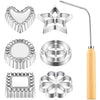 10-Piece Stainless Steel Tart & Pastry Mold Set with Handle