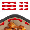 Magnetic Silicone Air Fryer Tray Holder Clips (Heat Resistant) Red