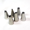 6-Piece Stainless Steel Piping Nozzle Set for Cake Decorating